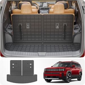 24-26 Hyundai Santa Fe Cargo Mat Trunk Floor Liner All Weather Back Seat Cover